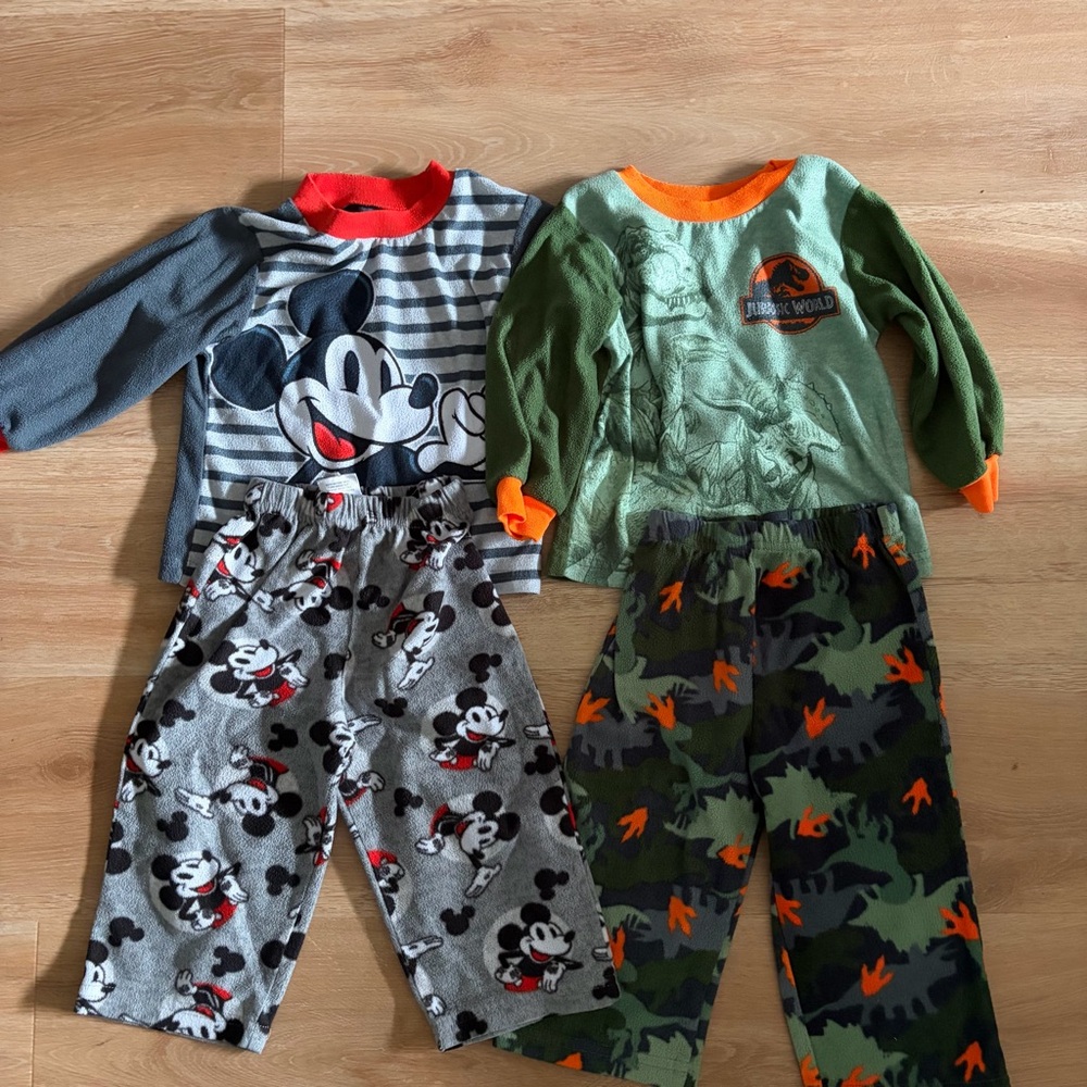 Fleece character pajamas 2T